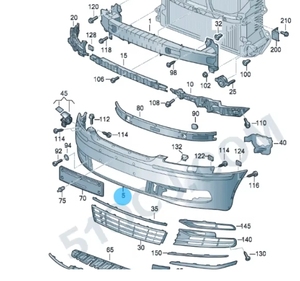 Per VW <span class=keywords><strong>Phaeton</strong></span> 2010-2013 paraurti anteriore OE: 3D0807217DK - Product Image 4