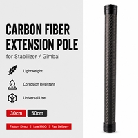 Perche d'extension en fibre de carbone haute résistance 30cm 50cm Ultra-légère Durable Prise en charge OEM/ODM Longueur personnalisable Stabilisateur/Cardan