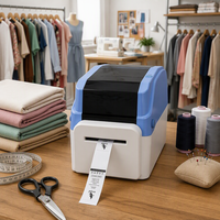 Imprimante d'étiquettes de soin des vêtements à transfert thermique MASUNG MS-1740C, best-seller, avec coupeur intégré, largeur de l'étiquette acceptable de 15 à 60 mm