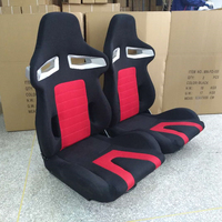 JIABEIR 1069 Sièges de course universels réglables pour simulateur de conduite, rouge et noir, avec station de jeu et simulateur de glissière pour véhicule