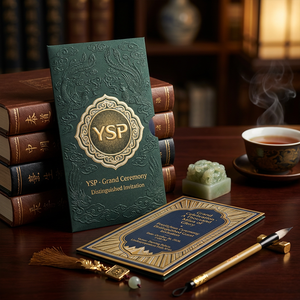 Carte d'invitation de <span class=keywords><strong>mariage</strong></span> de luxe personnalisée en relief 3D avec pochette, couverture rigide en feuille d'or épaisse et enveloppes RSVP pour cérémonie VIP - Product Image 2