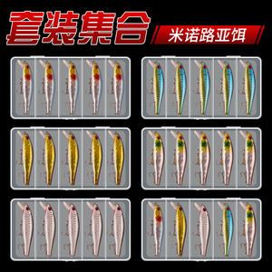 เหยื่อตกปลาแบบจม Cross Border Minnow แพ็ค 5 ชิ้น จมช้า ตีไกล สำหรับตกปลากะพงและปลาแมนดาริน - Product Image 2