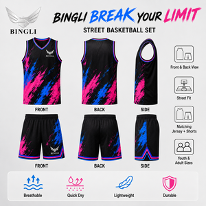Suministro del Fabricante, Venta al por Mayor, <span class=keywords><strong>Serie</strong></span> Tier Support Break Your Limit, Diseño Vivid Pink Blue Drip Glow, Personalizado, Transpirable, 100% - Product Image 2