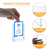 Support de table d'affichage de restaurant en plastique de haute qualité porte-nom de carte porte-panneau de table OEM pour la publicité