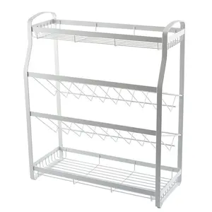 QL318-estante de almacenamiento multifuncional para cocina, organizador de especias de cuatro niveles, gran oferta