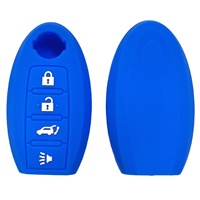 Funda de Silicona para Llave de Nissan Teana Tiida Sylphy Livina, Protector de Llave Inteligente de 4 Botones
