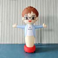 Mascotte gonflable personnalisée certifiée CE, homme agitant les bras, 3m, en tissu Oxford imperméable, personnage de dessin animé, Air Dancer avec ventilateur intégré pour la publicité