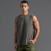 Débardeur de sport pour homme en coton 100% respirant et anti-transpiration, vêtements de sport pour l'entraînement, débardeur de course à pied, débardeur de sport décontracté sans manches