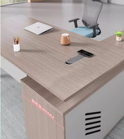 Table de travail de cabine de patron en bois moderne pour bureau à domicile directeur bureau directeur type L