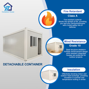 Casa Container Assemblata Multi-Stanza, Design Moderno Traspirante con Camere da Letto Separate <span class=keywords><strong>per</strong></span> Uso Magazzino - Product Image 2