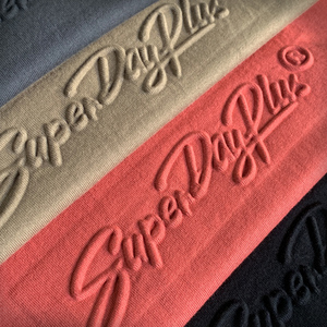 2024 модная футболка в стиле хип-хоп, трехмерная футболка с тиснением, 100% хлопковый пуловер, Мужская футболка премиум-класса с тиснением на заказ - Product Image 1