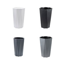 Décoration d'intérieur moderne, pots de fleurs en plastique cylindriques de grande taille pour plantes d'intérieur