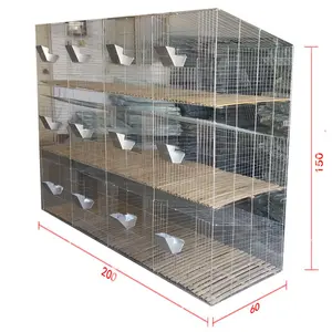 3 couches 12 lapins ferme cage d'élevage galvanisé treillis métallique cage à lapin
