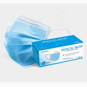 negro máscara 2 caja Suppliers-Mascarilla médica desechable de 3 capas, máscara facial ajustable de alta calidad con elásticos y elásticos, amigable con la piel