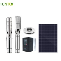 Pompe solaire submersible pour puits profonds, robuste, 6 pouces, 8 pouces, 300VDC, 540VDC, système de pompe solaire triphasé