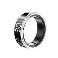 Muslimischer OEM Smart Health Ring aus Legierung, Fitness-Tracker mit LED-Display, Schlafmonitor, Sport-Tracker, HRV, IP68 wasserdicht, kabelloses Laden