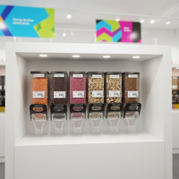 Distributeur de nourriture en vrac, Distributeur de fruits secs, Distributeur de pistaches, Distributeurs de nourriture sèche, Distributeurs muraux, Distributeur à gravité pour noix