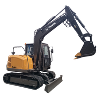 TAIJIN TJ65 6.5 Ton Mini Excavator - Excavator Mini Bertenaga Kubota untuk Konstruksi