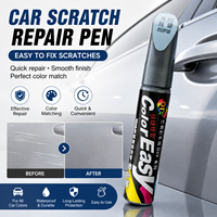 Stylo de retouche de peinture automobile permanent 4 couleurs, non toxique, imperméable, à pointe pinceau, pour réparation de rayures de voiture en gros