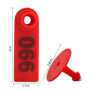 Etiqueta de oreja de oveja, <span class=keywords><strong>cabra</strong></span>, Color rojo, plástico, con números, <span class=keywords><strong>animales</strong></span> de <span class=keywords><strong>cabra</strong></span> - Product Image 5