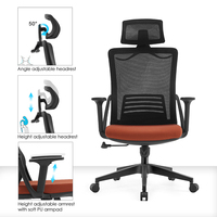 Vente en gros Chaise de bureau de directeur en maille à dossier haut Chaises de direction ergonomiques en maille pour le bureau à Foshan