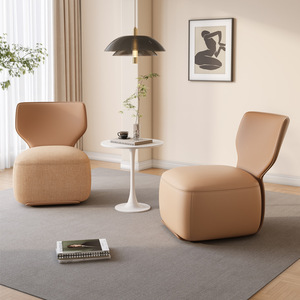 Fauteuil de salon moderne de luxe léger, chaise individuelle en tissu avec dossier bas, pour balcon et loisirs, mobilier de maison - Product Image 5