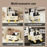 Organisateur de bureau en plastique UFORU, boîte de rangement de bureau mignonne à motif de dessin animé, support de papeterie multifonctionnel, accessoires de bureau durables