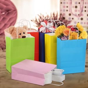 Custom Printed Recyclable Colored Kraft Paper Shopping <b>Bags</b> with Tinted Logo Wholesale Cheap Price Promotion - Product Image 5