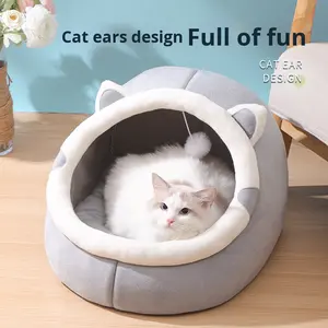 บ้าน<span class=keywords><strong>แมว</strong></span>แบบกึ่งปิดล้อมทุกฤดูบ้านสุนัขอบอุ่นลายทางระบายอากาศได้ดีเตียงสัตว์เลี้ยงแบบแข็งสำห<span class=keywords><strong>ร</strong></span>ับใ<span class=keywords><strong>ช</strong></span>้ตลอดทั้งปี - Product Image 3