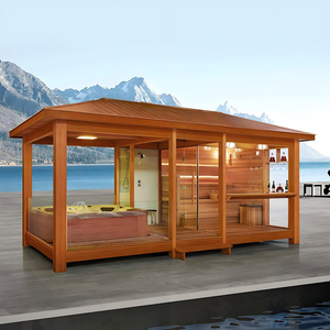 Hemlock Phòng Tắm Hơi Gỗ Ngoài Trời Phòng Tắm Hơi Hơi Nước Phòng Cho 4 Người Khô Phòng Tắm Hơi - Product Image 6