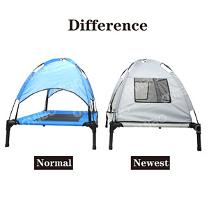 CanboPet <span class=keywords><strong>Lit</strong></span> surélevé en métal pour animaux <span class=keywords><strong>de</strong></span> compagnie à trois côtés, tout compris, confortable, en maille pour chien. - Product Image 5