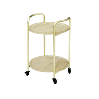 Table basse en bois mobile avec cadre en métal, design nordique minimaliste moderne, salon, chambre à coucher, table d'appoint, meubles de maison
