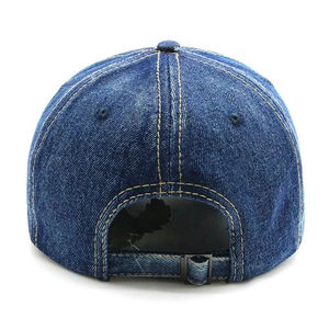 Sombrero de béisbol de mezclilla vintage lavado personalizado Sombrero de vaquero de 5 paneles con bordado de toalla Gorras de béisbol - Product Image 5