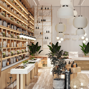 Parfumerie moderne Aménagement d'intérieur Boutique de maquillage sur mesure Vitrine Décoration Parfums Vitrine en verre - Product Image 1