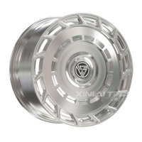 Ruedas Monobloque Forjadas XINLAI Personalizadas con Acabado Plateado Pulido, Diseño Aero Turbine Disc, 5x120 5x114.3 5x112 para BMW, Audi y Mercedes-Benz