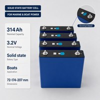 Cellule de batterie au lithium solide prismatique 314Ah 3.2V, plus de 5000 cycles, pour le stockage en bateaux et yachts, vente en gros