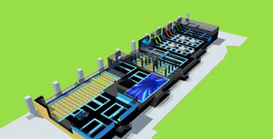 <span class=keywords><strong>Parque</strong></span> de Trampolines Comercial Interior Mutong, Foso de Espuma para Niños, Construcción de Espuma de Acero Inoxidable, Circuito Ninja, Tamaño Personalizado Flame - Product Image 2
