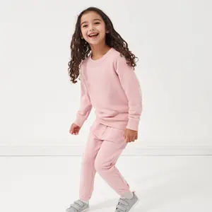 Conjunto de moletom e calça de algodão personalizado para meninos, conjunto de 2 peças de roupas infantis, moletom com capuz para bebês