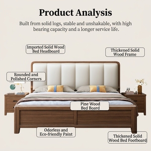 Solid Oak Modern Wall <b>Bed</b> <b>With</b> <b>Storage</b> Platform Design E0 Formaldehyde CARB P2 Certified for <b>Queen</b>/King/Full Sizes Y-002 This So - Product Image 5