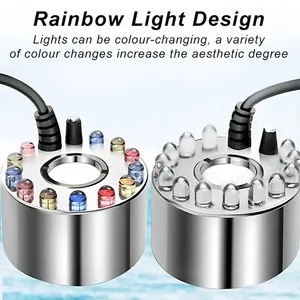 Mini Led Mist Maker Fogger Halloween niebla acuario interior para calabaza luz estanque Kit fiesta fuente con luces LED máquina de agua - Product Image 5