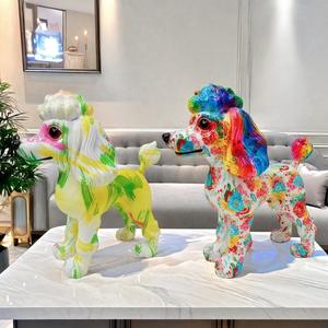 Cross-border New Creative Transfer Bell <b>Dog</b> <b>Ornament</b> Home Living Room Entrance Desktop Decoration Epoxy Resin Folk Art Sculpture - Product Image 1