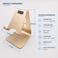 Support de téléphone de bureau en alliage d'aluminium pour téléphones mobiles et tablettes de 4 à 13 pouces, vente en gros, OEM, ODM, fabricant de logos personnalisés