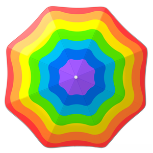 Parapluie automatique arc-en-ciel pour enfants avec logo personnalisé, poignée mousqueton sécurisée anti-retour, idéal pour l'école, les activités de plein air, la vente au détail et les cadeaux promotionnels - Product Image 6
