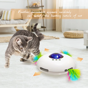Nouvelle arrivée électrique jouet pour chat interactif plume chat intelligent Teaser jouet électrique pour chatons d'intérieur <span class=keywords><strong>Anti</strong></span>-ennui - Product Image 3