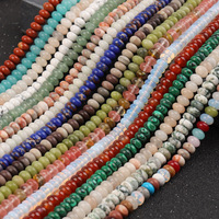 Perles d'abaque naturelles, perles en pierre précieuse du Botswana, 50 pièces, 8*5mm, agates du Botswana, pour la fabrication de bijoux