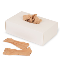 Stock intérieur allée essayer Pop blanc noir beige hommes Tube polyester chaussettes jetables transparent chaussette Sox Stock