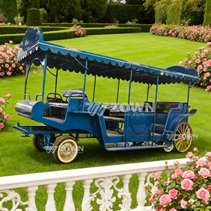 Grande carrière de tourisme électrique de luxe classique en fer, alimentée par batterie, bleue, pour les mariages et le tourisme professionnel - Product Image 3