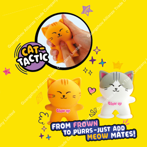 4 Estilos de Juguetes de Gato Súper Suaves para Descompresión, Muñecos de Gato TPR con Ventosa, Juguetes Blandos de Gato Elásticos para Apretar - Product Image 5