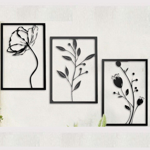 Juego de dos decoraciones de pared, colgante de Metal, manualidades decorativas para el hogar, arte de pared metálico decorativo para sala de estar y dormitorio - Product Image 6