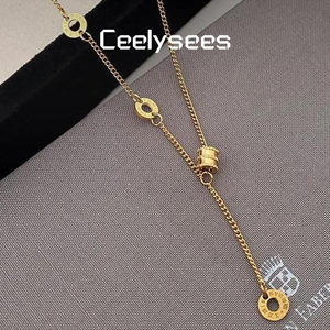 قلادة فرنسية فاخرة كلاسيكية رفيعة للنساء، سلسلة تيتانيوم أنيقة وعصرية، هدية راقية للترقوة - Product Image 4